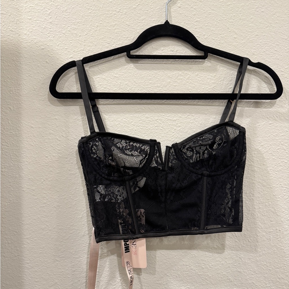 House of CB Kya lace satin bustier corset top - Picture 2 of 7